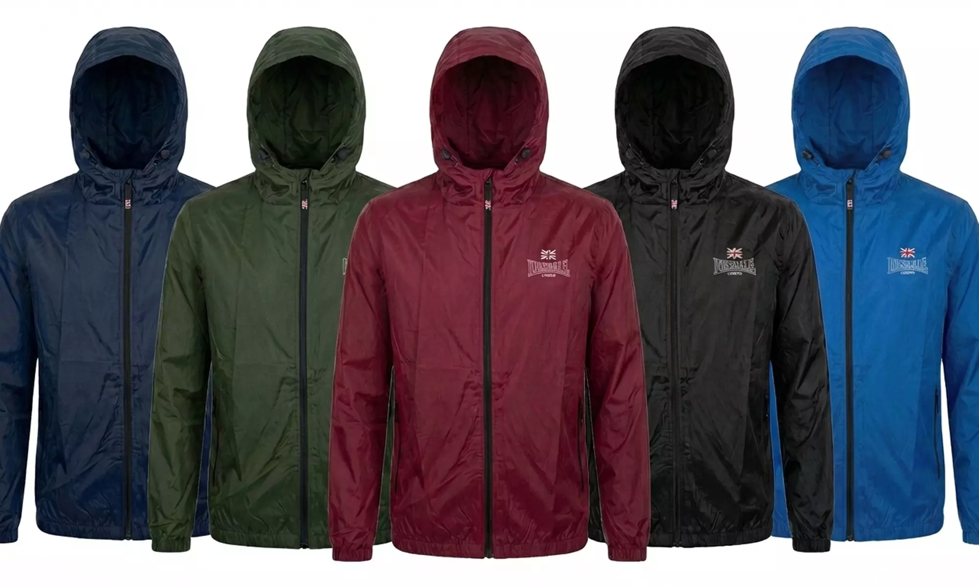 Giacca antivento di Lonsdale con cappuccio, disponibile in varie taglie e colori - Primary Image