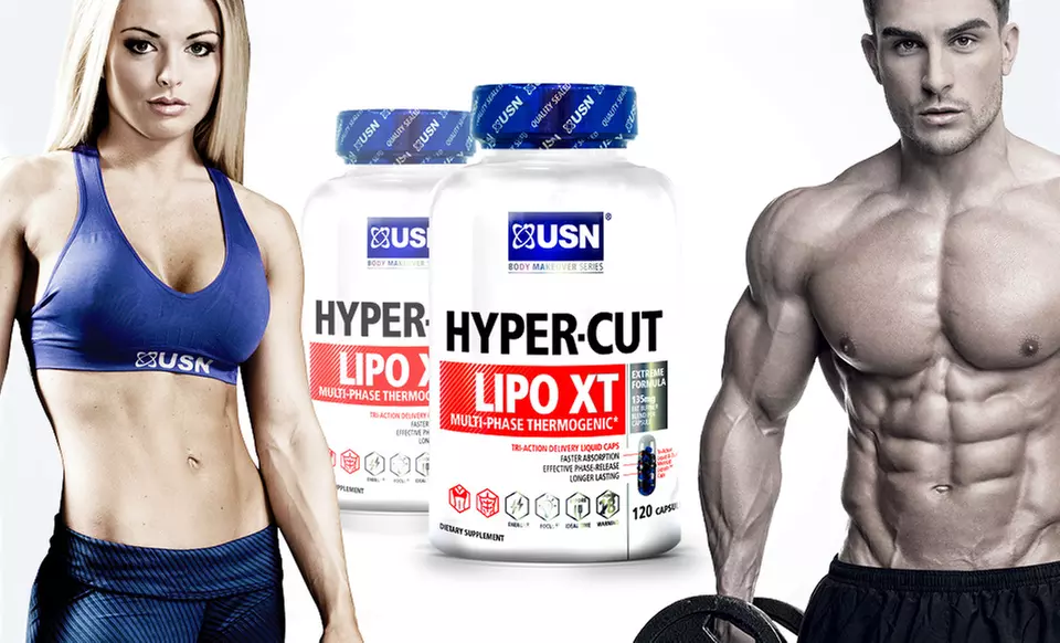 Buy 1 Get 1 Free: USN Hyper Cut Lipo XT Fat-Burning Supplement (120-Count Bottles) - Primary Image
