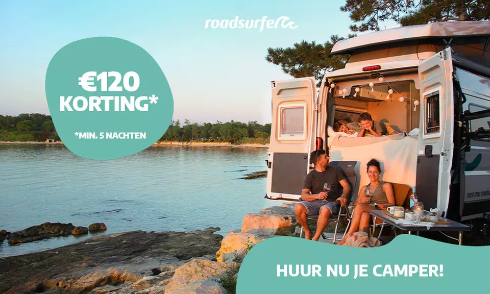 € 120 korting op camperhuur bij Roadsurfer