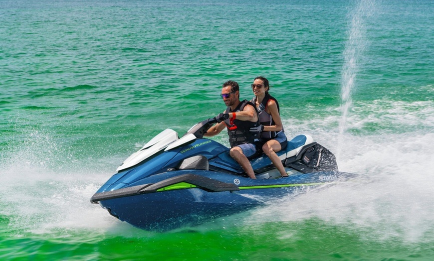 Image 1: Explore Miami's Coastline with Exciting Jet Ski Rentals for 1 or 2  