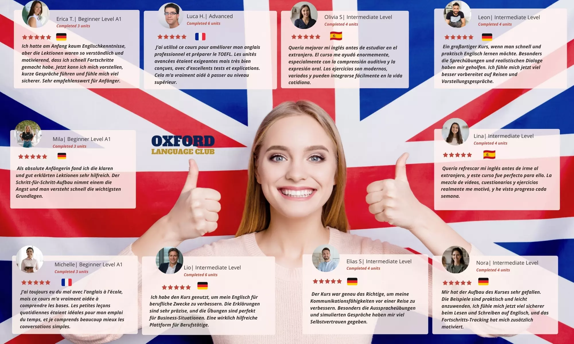 Curso de inglés con certificado de Oxford para niveles de A1 hasta B2