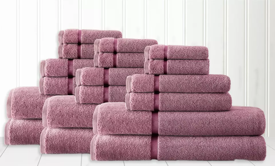 18-Piece-Set of Luxury Spa Collection 650-GSM Egyptian Cotton Towels - Primary Image