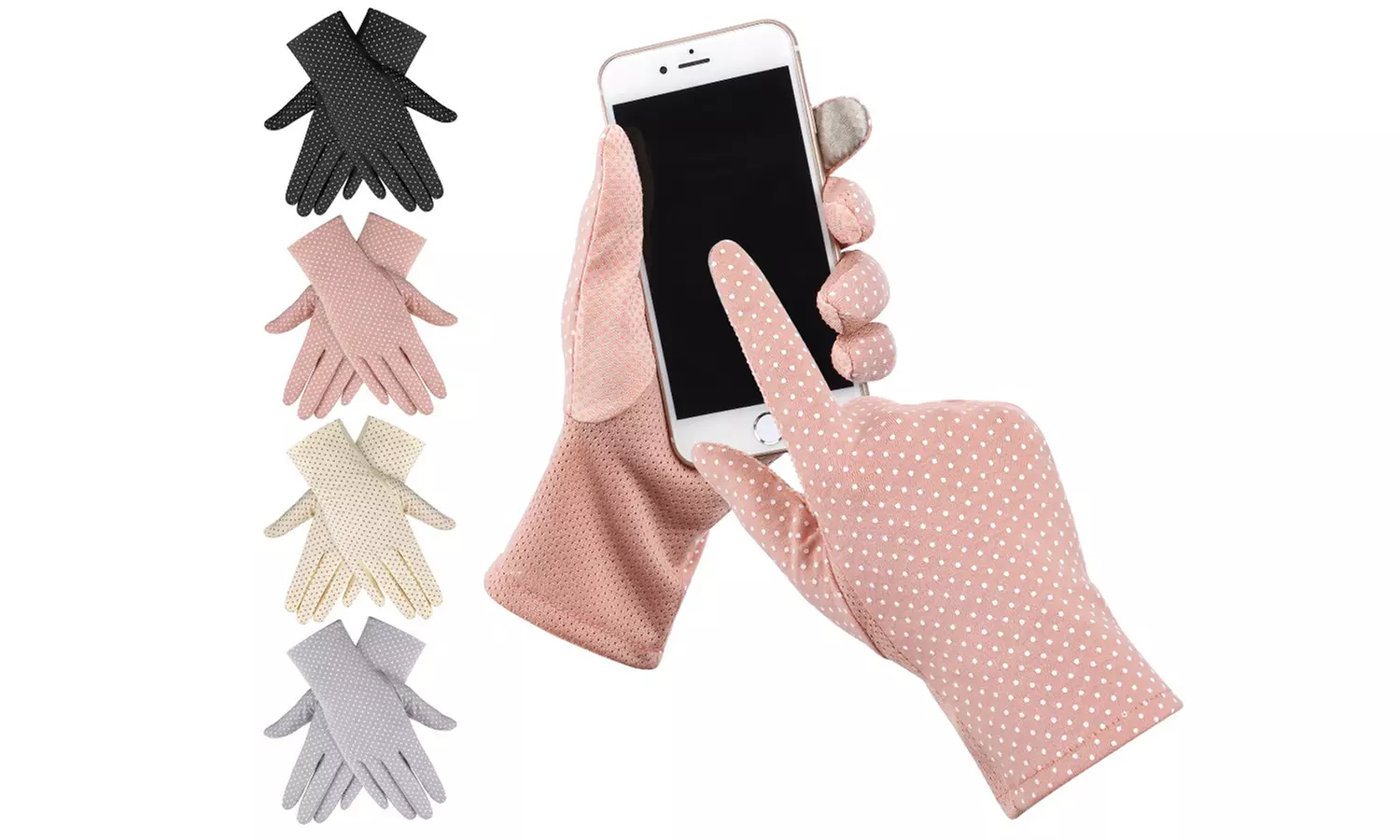 2 Pairs Women UV Protection Sunblock Gloves Touchscreen Summer Driving Gloves