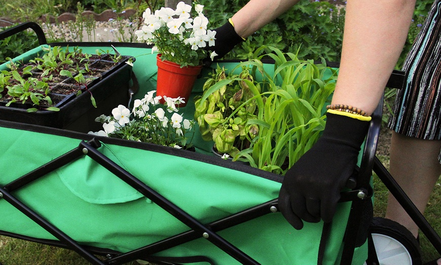 Image 2: Foldable Garden Cart Wagon
