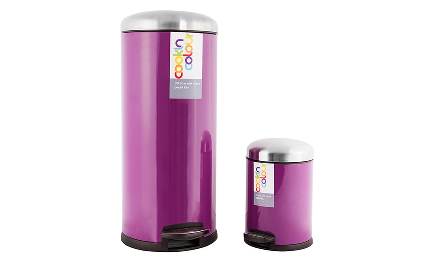 Image 2: 30L and 5L Pedal Bins