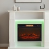 Image 3: HomCom 1800W Inset Electric Fireplace with RGB LED Lights