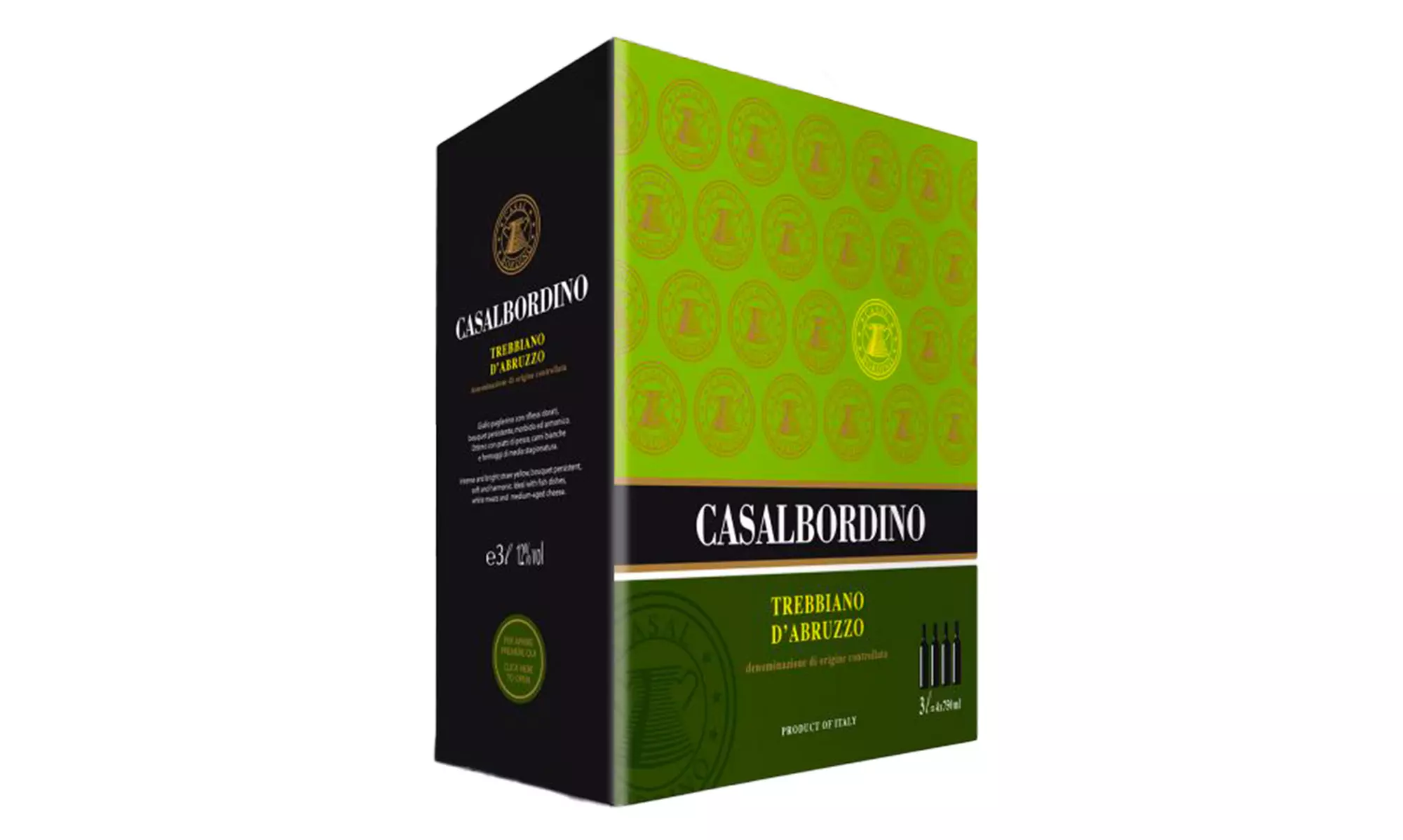1, 2 o 4 confezioni da 3 o 5 L di vino Cantina Casalbordino