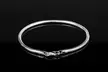 Italian Made Solid Sterling Silver Snake Bracelet - Second Medium