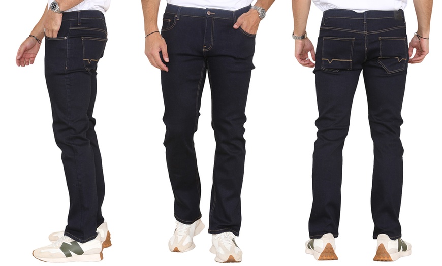 Image 2: MYT Men's Straight Leg Regular Fit Hyper Stretch Jeans