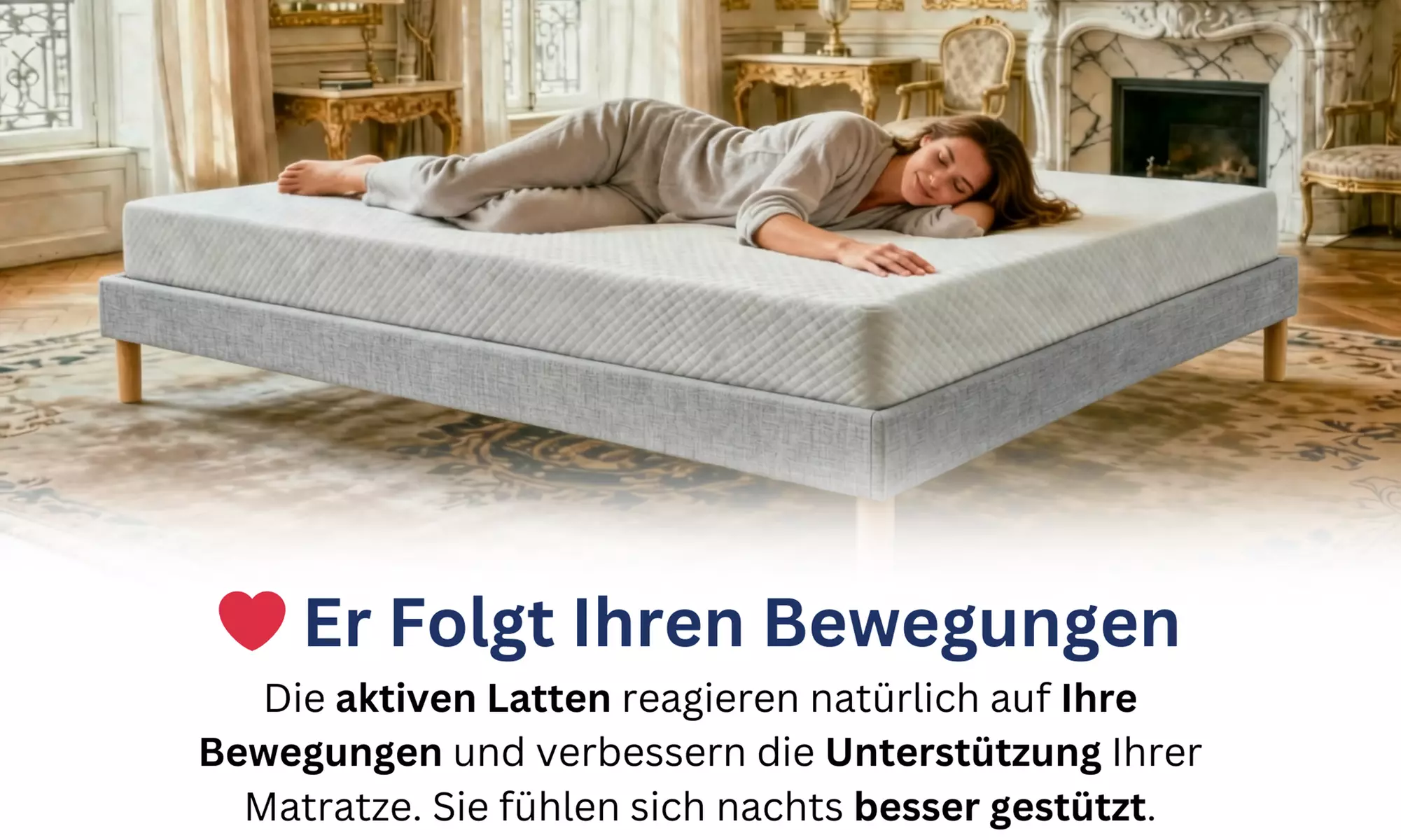 Bettgestell ANTHRA opt. mit Matratze