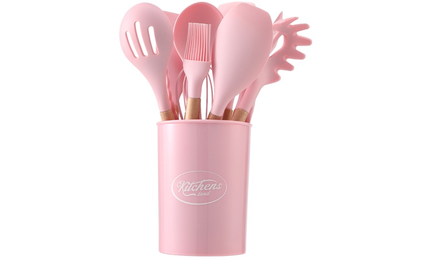 Image 6: Living And Home 11-Piece Silicone Kitchen Utensil Set
