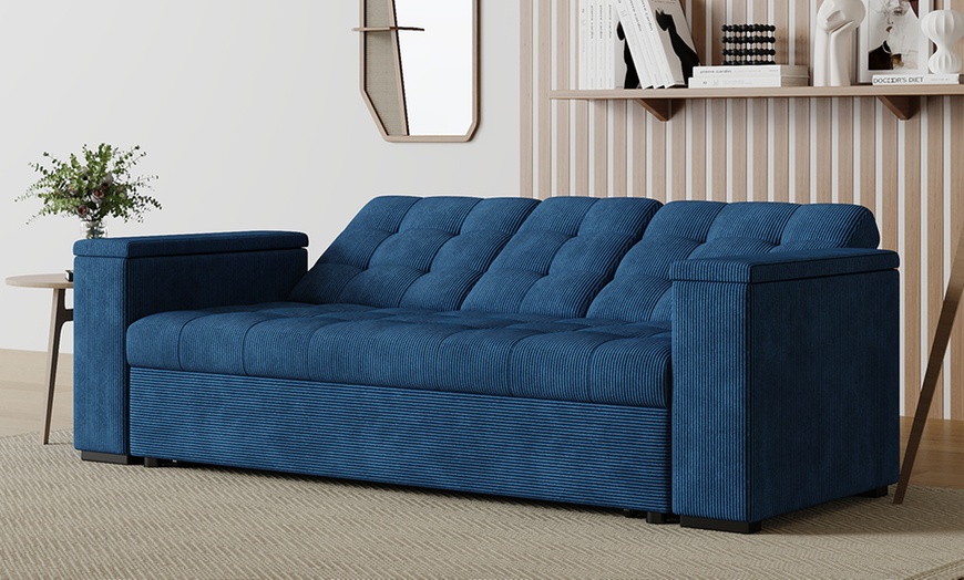 Image 16: Canapé convertible "Tilia" 3 places en tissu Kocoon