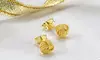 Italian 18K Gold Over Sterling Silver Love Knot Stud Earrings
