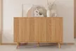 Sideboard Renzo mit geriffelten Türen in Eiche Alba, 120 cm - Image 3