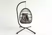 Luxury Garden Hanging Egg Chair with Plush Cushion and Headrest - Image 2