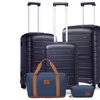 Image 2: Kono 5-Piece Suitcase Set; 20/24/28 Inch, Durable & TSA-Approved