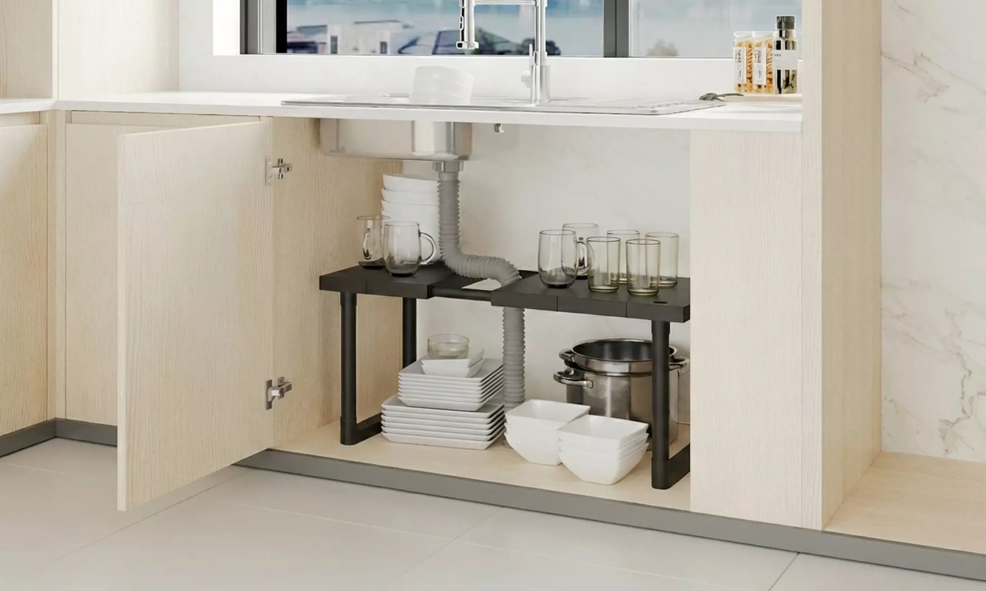 Extendable Under Sink Organizer