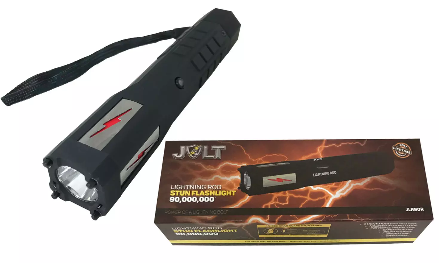 JOLT 90,000,000 Volts Stun Gun Flashlight Rod - Second Medium