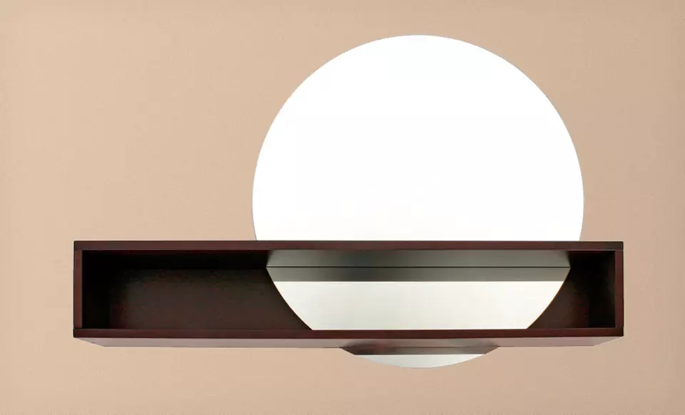 $89.99 for a Nexxt Tate Series Round Mirror with Intersecting Shelf ($150 List Price). Free Shipping and Free Returns. - Second Medium