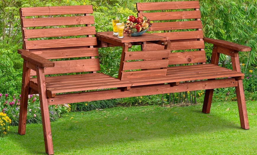 Image 2: Outsunny Convertible Bench