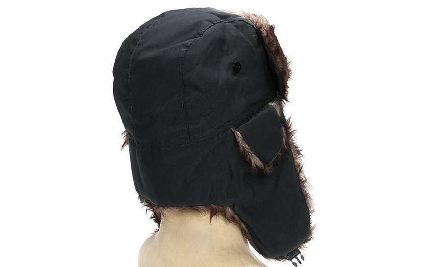 Image 10: Faux Fur Wind-Resistant Trooper Hat