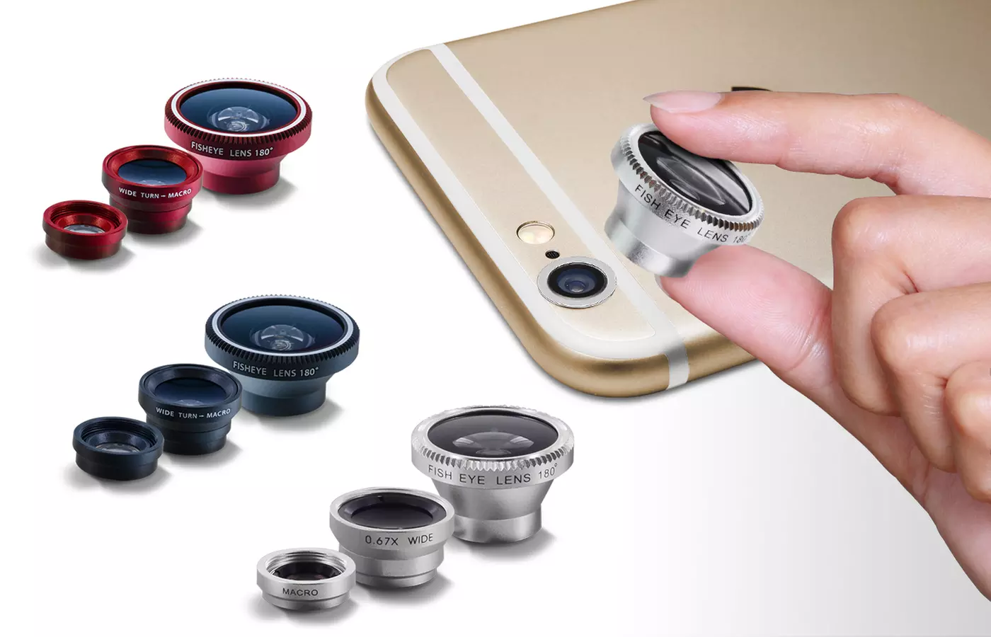 Aduro Camera Lens Kit for Apple iPhones (3-Piece) - Primary Image