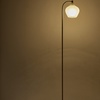 Image 3: Living And Home Gold Floor Lamp, Frosted Glass Shade, 150cm Height