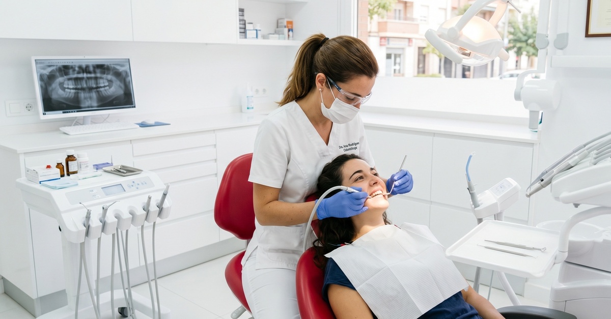Tratamiento dental con blanqueamiento LED y limpieza con ultrasonidos en Valencia