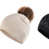Image 9: 1 o 2 gorros con piedras de cristal para invierno