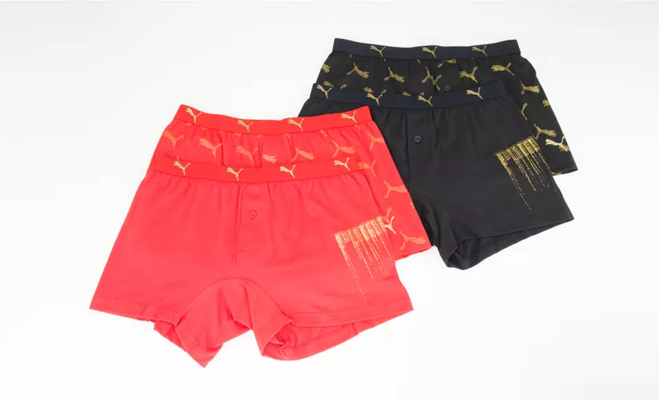 2-Pack of Puma Men's Slim-Fit Knit Boxers. Multiple Colors Available. - Primary Image