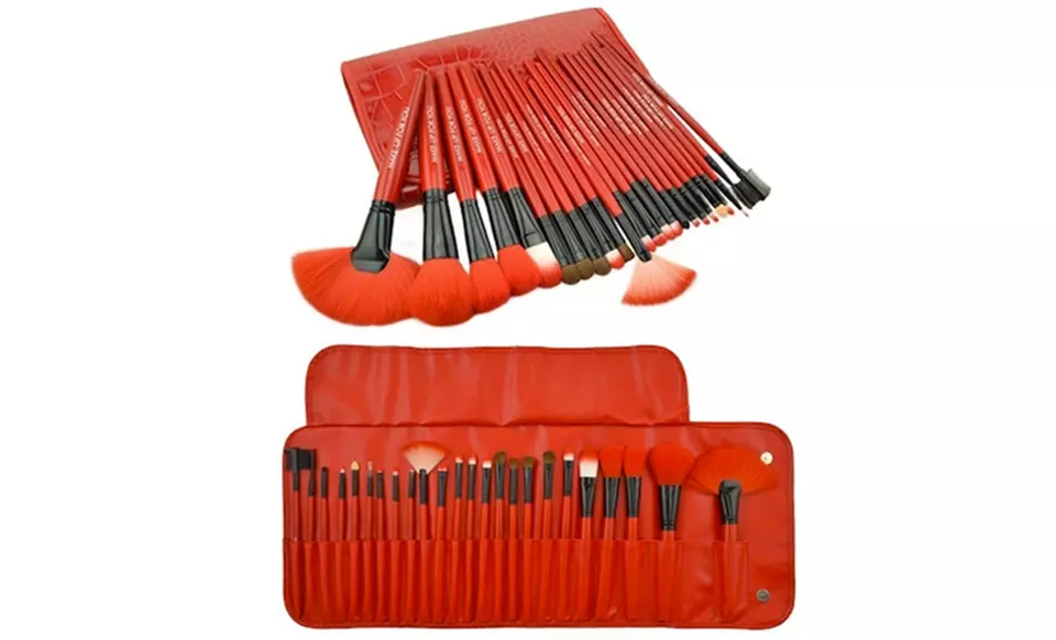 Royal Red Make Up Brush Set (24-Piece) - Primary Image
