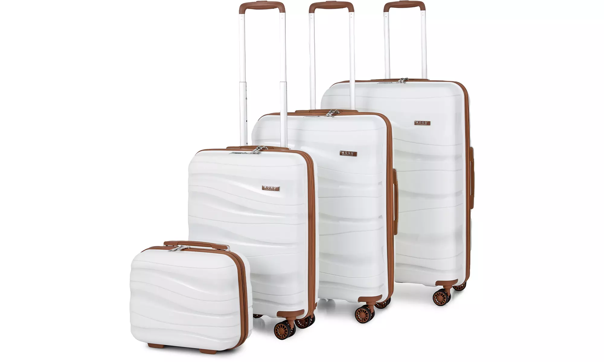 KONO One or Four Piece Hard Shell PP Suitcase With TSA Lock