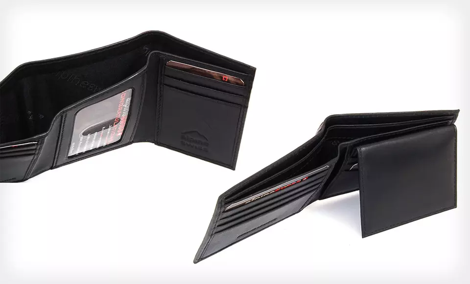 $9.99 for an Alpine Swiss Men’s Leather Wallet ($35 List Price). Five Styles Available. Free Returns. - Second Medium