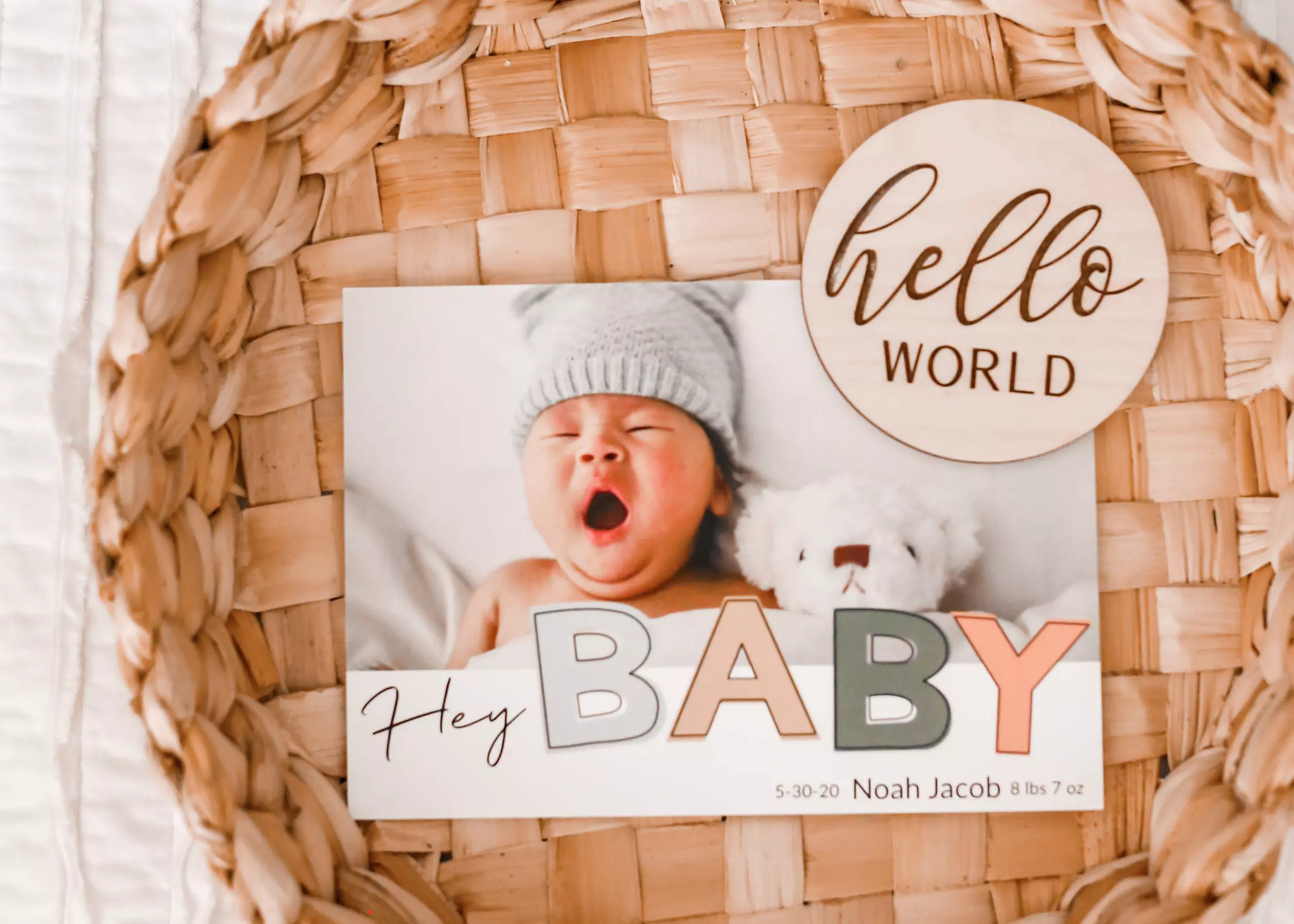 Custom Double-Sided Baby Announcement Cards, 24–200 with Envelopes Included (Up to 57% Off)
