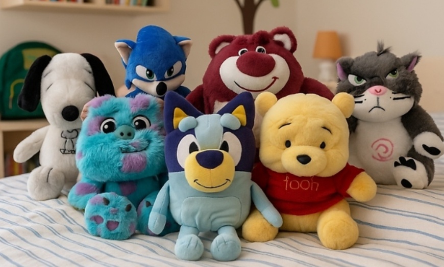 Image 1: Plush Stuffed Toy – Various Characters and Features