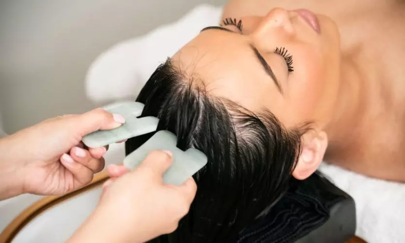 90-Minute VIP Package: 60 min Scalp Spa + 30 min Facial Gua Sha Up to28% Off at Spa Eves