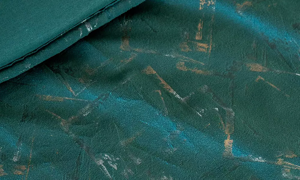 Doppelte Winterdecke aus Samt mit Digitaldruck