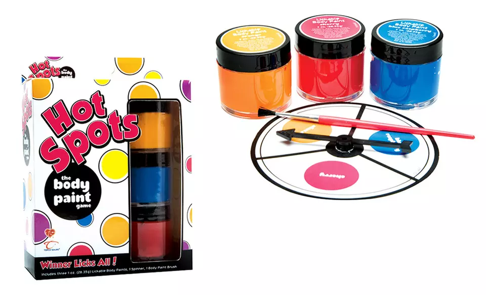Hot Spots Body Paint Game with 3 Lickable Body Paints - Second Medium