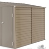 Image 2: Outsunny Galvanised Metal Garden Shed with Foundation Kit 5ft x 9ft 