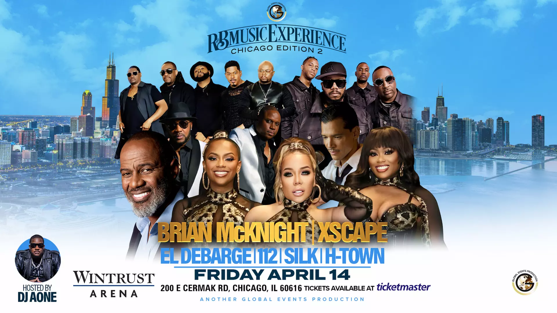 R&B Music Experience Chicago with Xscape, Brian McKnight, El Debarge, 112, Silk, & H-Town on April 14 at 8 p.m. - Primary Image