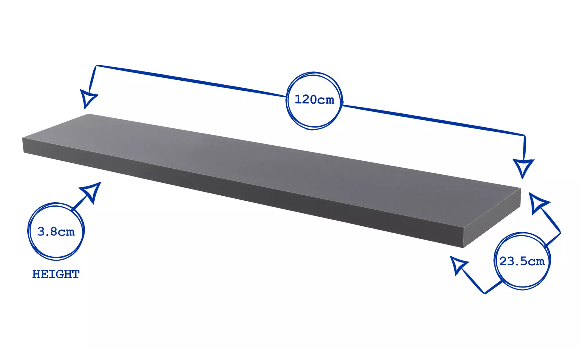 1, 3 ou 6 étagères murales de Harbour Housewares, effet suspendu - Image 4