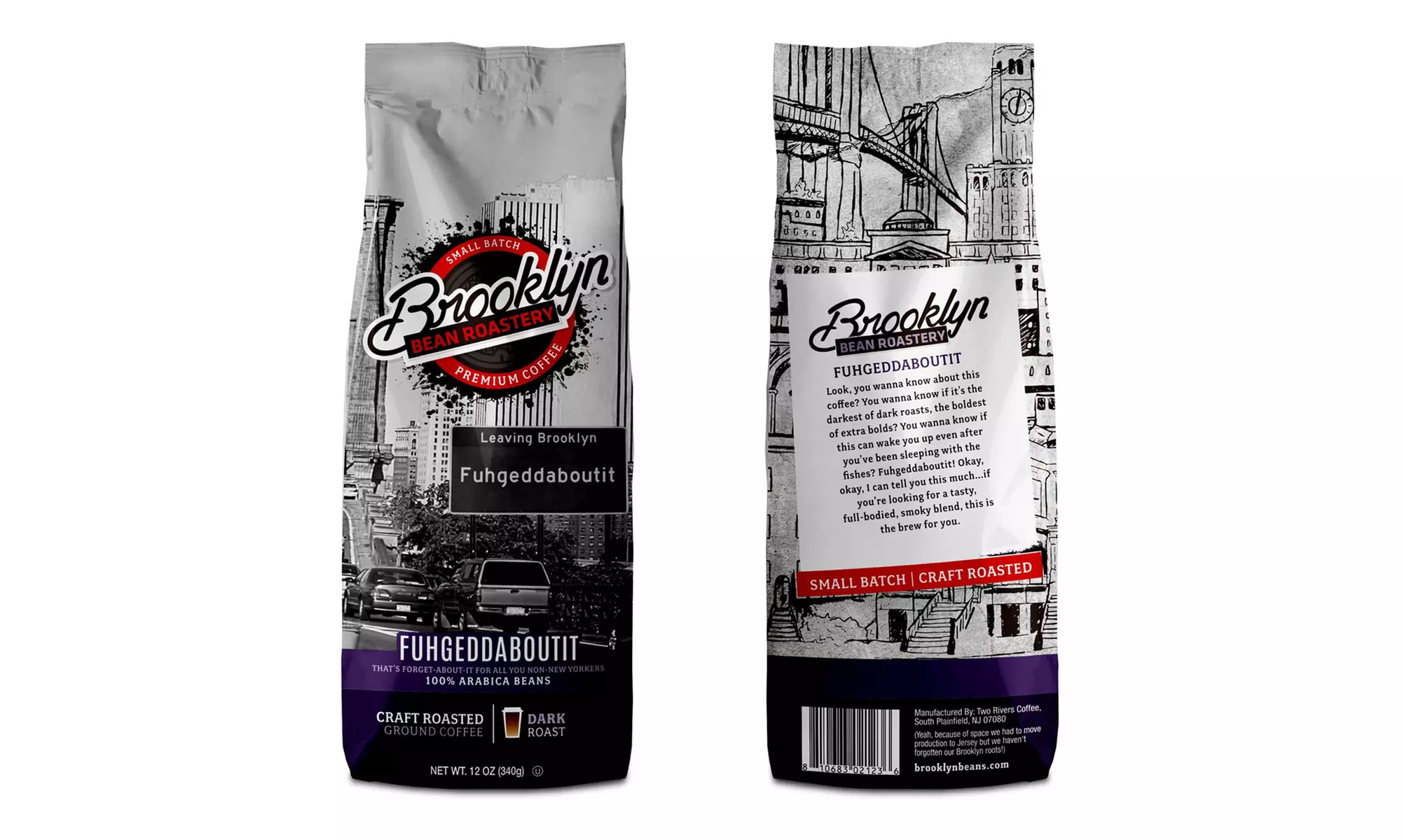 Brooklyn Bean Ground Coffee 12 Ounce Bags - 2 pk or 6 pk