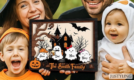 Décoration en bois d'Halloween personnalisée - livraison non incluse