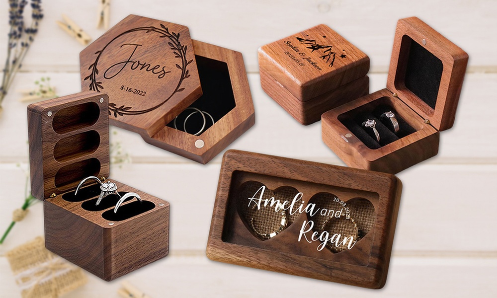 Custom Engraved Ring Boxes from Justyling - Up to 84% Off