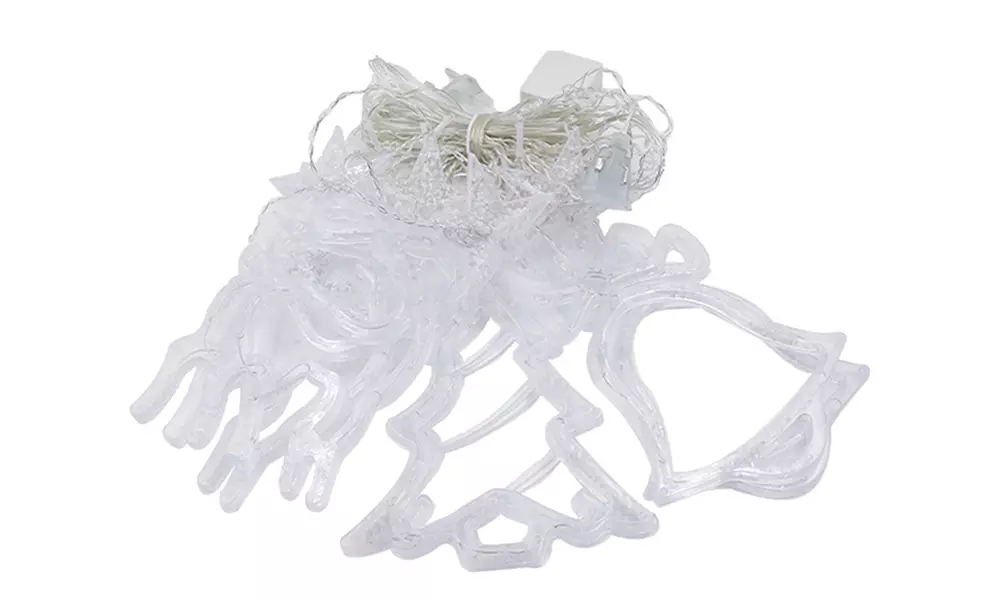 1x oder 2x LED-Weihnachtsvorhang mit warmweißen Lichtern