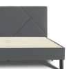 Image 22: Letto imbottito in tessuto con doghe in legno e vano contenitore