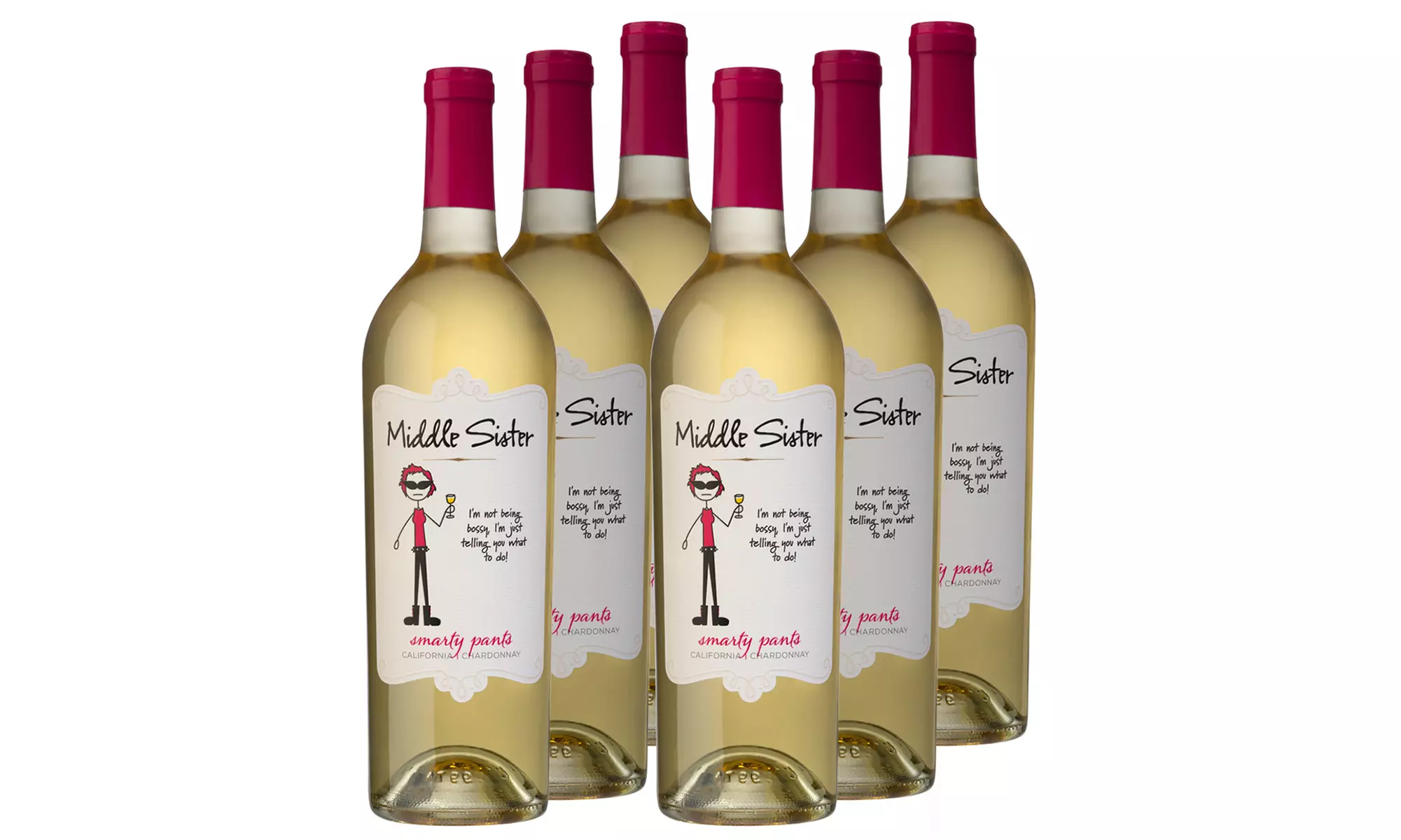 Middle Sister Smarty-Pants Chardonnay (6-Bottles). Shipping Included. - Primary Image