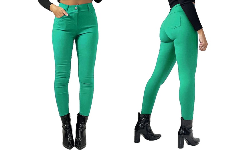 Image 7: Women's High Waist Stretch Fit Skinny Jeans