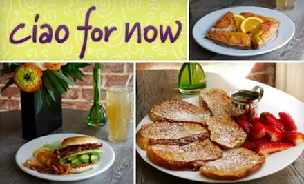 $15 for $30 of Fresh Café Fare and Drinks at Ciao for Now - Primary Image
