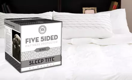 Sleep Tite Five-5ided Mattress Protector by Malouf Fine Linens (Up to 78% Off). Six Sizes Available. - Primary Image